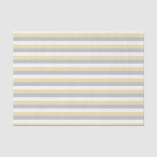 Papel De Seda Beige, Prata e Stripes Brancas