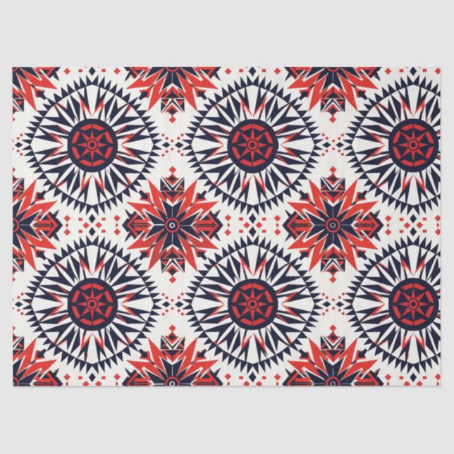 Papel De Seda Beige Quente "Interlock Cósmico" Tecido de Present (Frente )