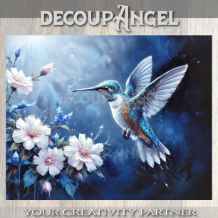Papel De Seda Beija-flor de Vôo Suave Decoupage