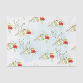 Papel De Seda Beija-flor Xícara Floral