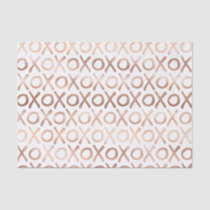 Papel De Seda Beijo Branco Rosa Dourado XOXO