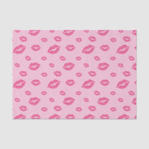 Papel De Seda Beijo De Blot De Batom Rosa Feliz dia de os namora