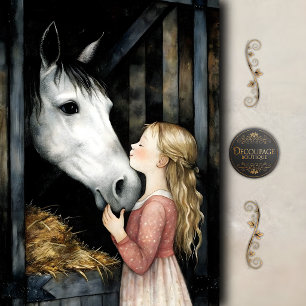 Papel De Seda Beijo Doce de Cavalo Decoupage