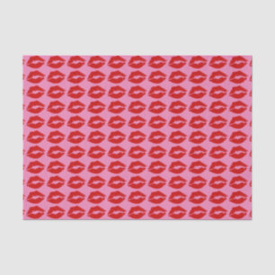 Papel De Seda "Beijo vermelho dos lábios "