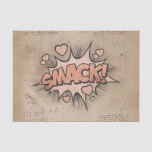 Papel De Seda BEIJO! Vintage Comic Book Steampunk Pop Art