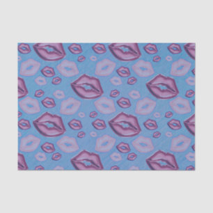 Papel De Seda Beijos muito percorridos Lábios em tons de roxo