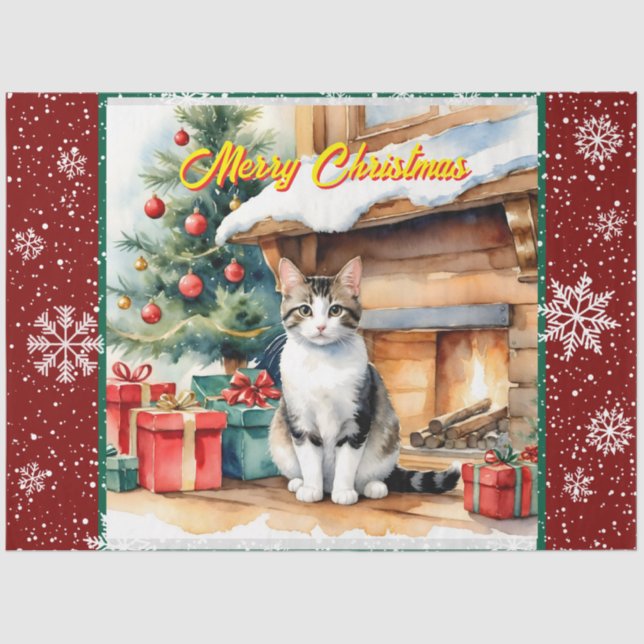 Papel De Seda Bela Coleção Antiga de Férias de Natal (Frente )