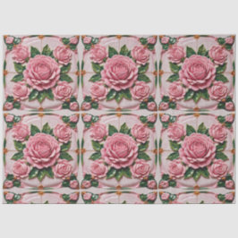 Papel De Seda Bela Coleção de Trendências de Rosas Rosa