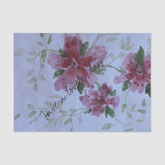 Papel De Seda Bela Compra floral Tecido (Frente )