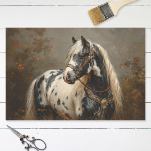Papel De Seda Bela Desanexação de Pintura em Casaco com Cavalo P