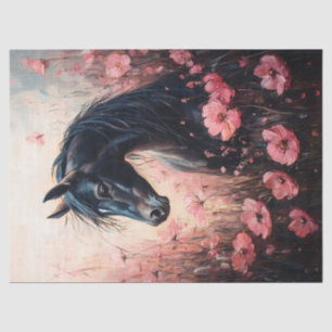 Papel De Seda Bela desnudagem de flores silvestres cor-de-rosa p