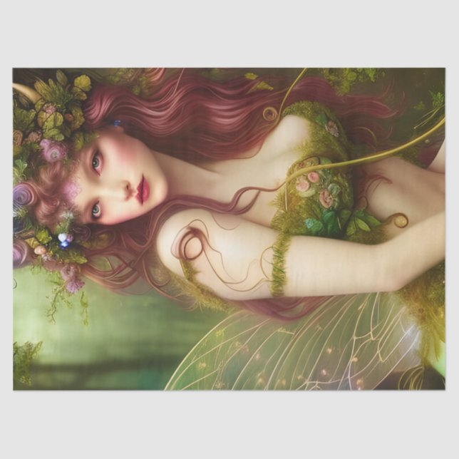 Papel De Seda Bela Fantasia Fada Princesa Decoupage (Frente )