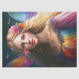Papel De Seda Bela Fantasia Rainbow Fairy Decoupage