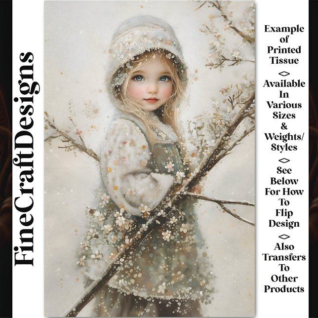 Papel De Seda Bela Loura Bonita, Pastel Floral CA8 - Decoupage (Criador carregado)