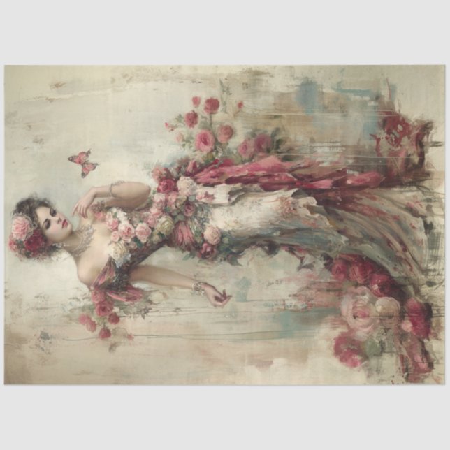 Papel De Seda Bela Rosa de Coleção de Bela (Frente )