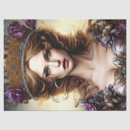 Papel De Seda Bela Rosa de princesa roxa elegante