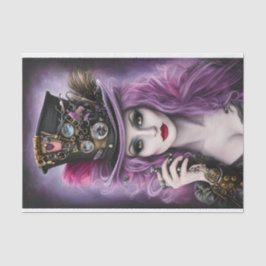 Papel De Seda Bela Steampunk Roxa