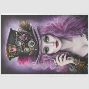Papel De Seda Bela Steampunk Roxa