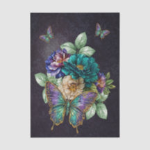 Belas Flores de Jardim em Aquarela Decoupage