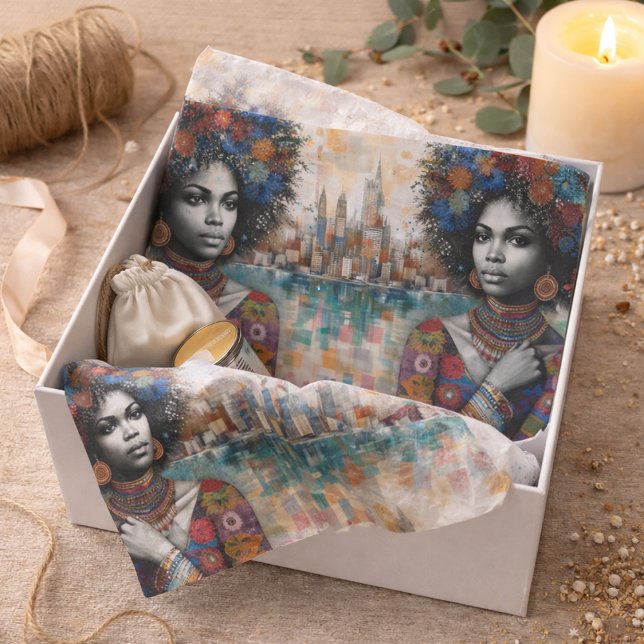 Papel De Seda Beleza Afro-Americana (Criador carregado)