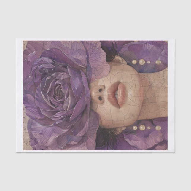 Papel De Seda Beleza da Flor Roxa3 (Frente )
