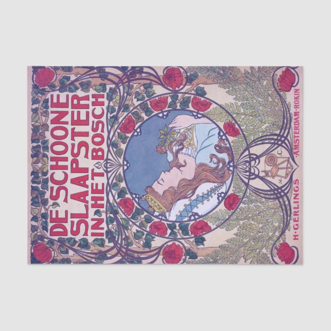 Papel De Seda Beleza Dormindo, Arte Cobrir, Van Caspel (Frente )