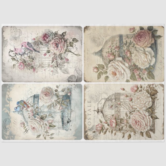 Papel De Seda Beleza e Birdcages (Frente )