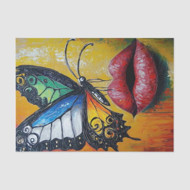 Papel De Seda Beleza e borboletas24 (Frente )