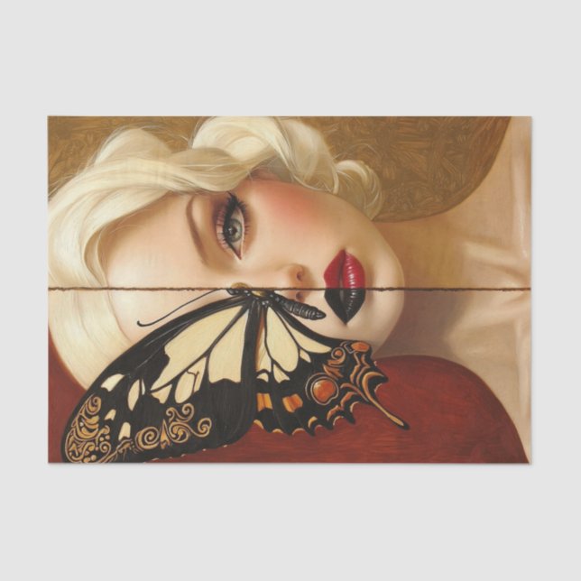 Papel De Seda Beleza e borboletas Louras Edição22 (Frente )