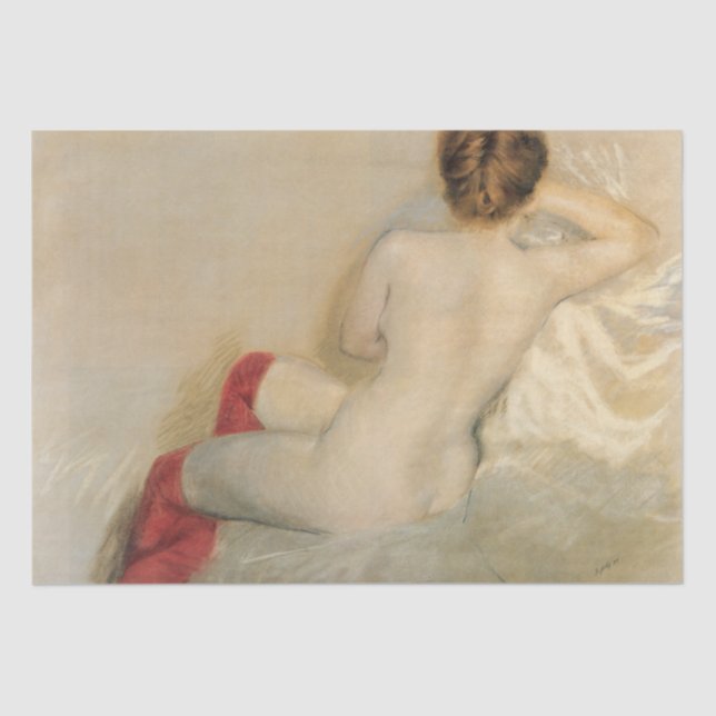 Papel De Seda Beleza feminina sensual com estoque vermelho (Frente )