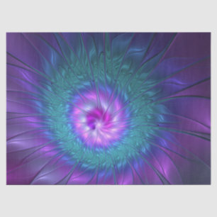 Papel De Seda Beleza Floral Abstrata Arte Fractal Colorida Flor