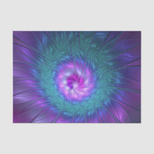 Papel De Seda Beleza Floral Abstrata Arte Fractal Colorida Flor