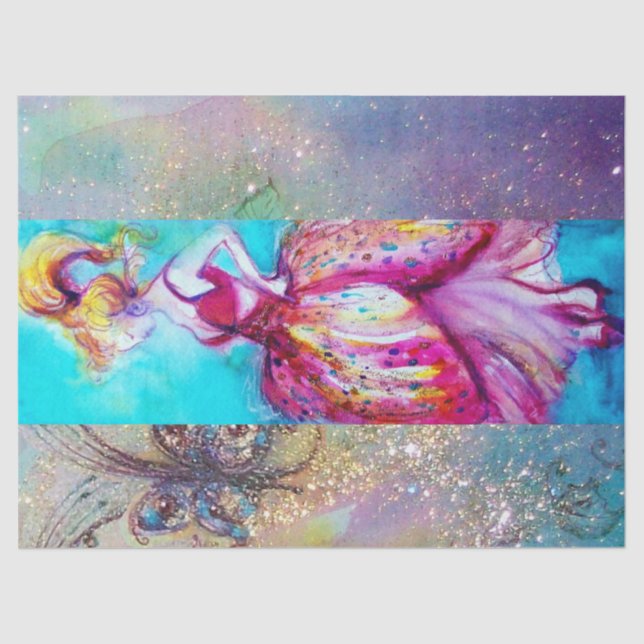 Papel De Seda BELEZA NO VESTIDO DE PINK/Fábrica de Borboletas Má (Frente )