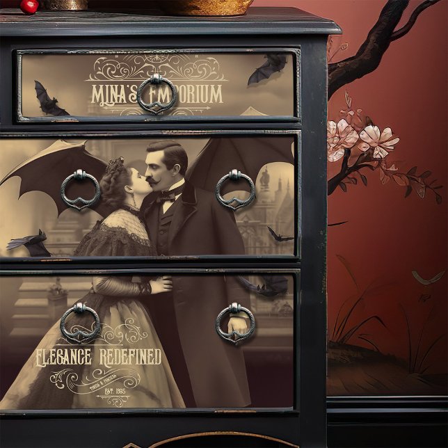 Papel De Seda Beleza Vitoriana, Romance Gótico Beijo de Drácula (Criador carregado)