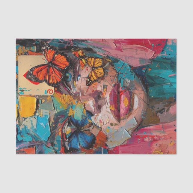 Papel De Seda Belezas de abstrato4 (Frente )