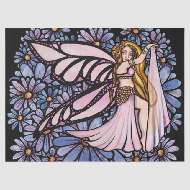 Papel De Seda Belly Dance Fairy Art Belly Dancing Fairies (Frente )