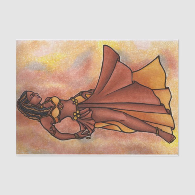 Papel De Seda Belly Dancer Goddess Convite (Frente )