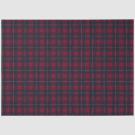 Papel De Seda Belo Azul Escuro e Xadrez Vermelha