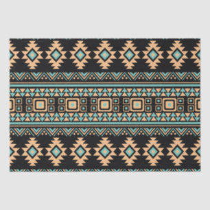 Papel De Seda Belo azul preto e pastoso, aztec