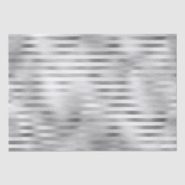 Papel De Seda Belo Casamento Listrado Prata