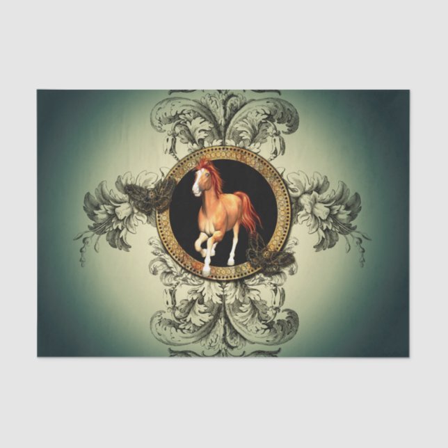 Papel De Seda Belo cavalo (Frente )