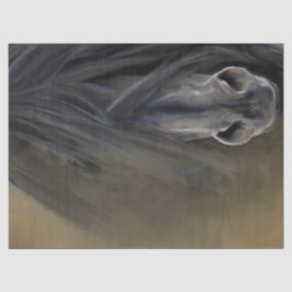 Papel De Seda Belo Cavalo Negro