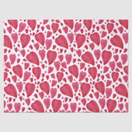 Papel De Seda Belo Coração de Aquarela 