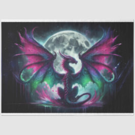 Papel De Seda Belo Dragão