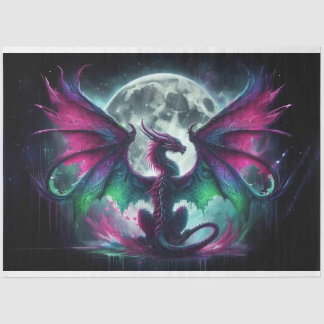 Papel De Seda Belo Dragão (Frente )