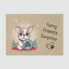 Papel De Seda Belo Feliz ano novo francês Bulldog Engraçado