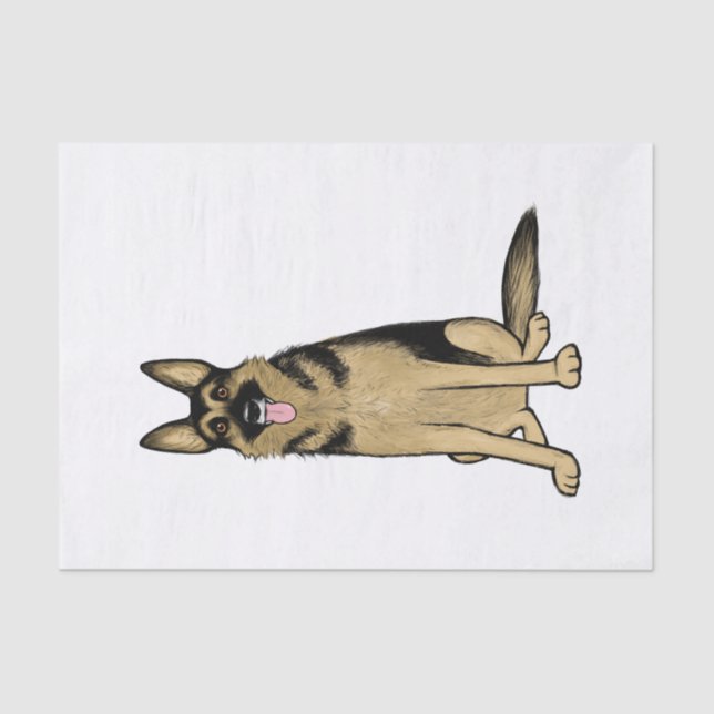 Papel De Seda Belo German shepherd | Pet Art Original (Frente )