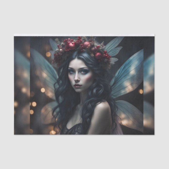 Papel De Seda Belo Livro Russo de Decoupage de Fada de Natal (Frente )