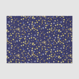 Papel De Seda Belo Marinho Azul Padrão Celestial Divertido Adorá