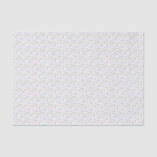 Papel De Seda Belo padrão de aquarela de penas de arco-íris